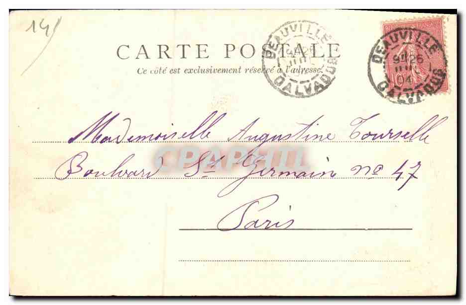 Deauville: Les Régates — Collection T. D. — No 2 — Verso