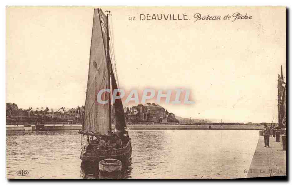 Deauville — Bateau de pêche — G.P. Le Flavte, n°416