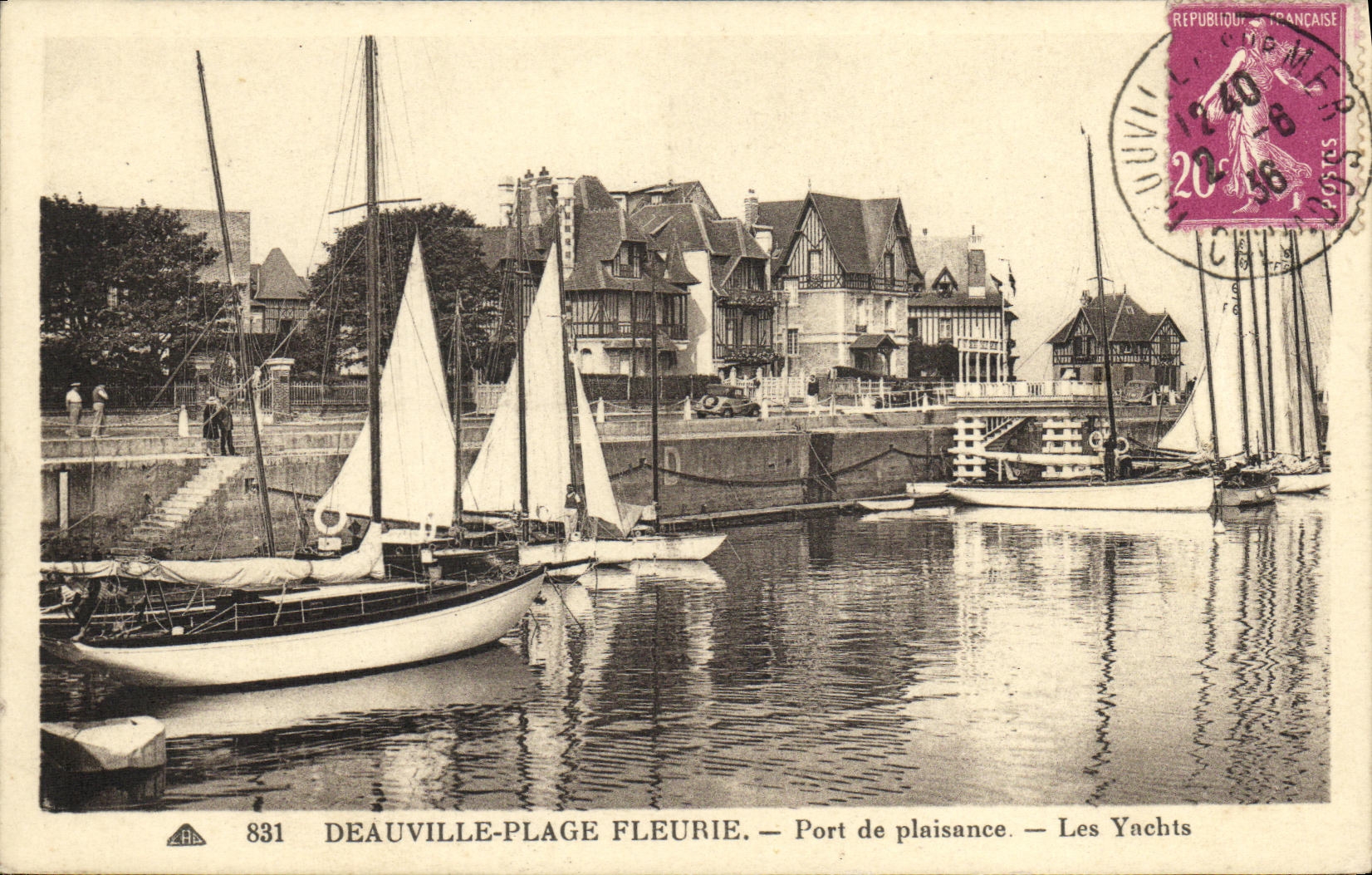 Deauville-Plage Fleurie — Port de plaisance — Les Yachts — éditeur CPAPHIL n°831