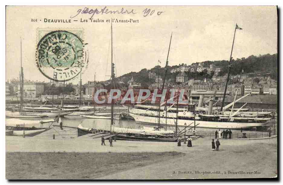 Deauville — Les Yachts et l'Avant-Port — A. Bartley, lib.-phot.-édit., à Deauville-sur-Mer