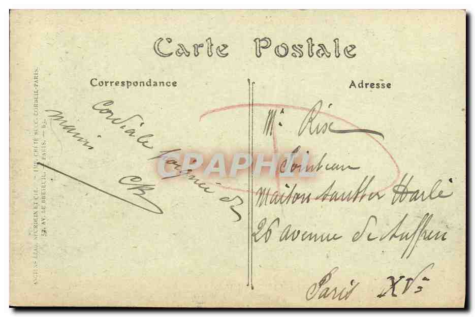 CPA Deauville Les Yachts dans le Bassin Bateaux  — Verso