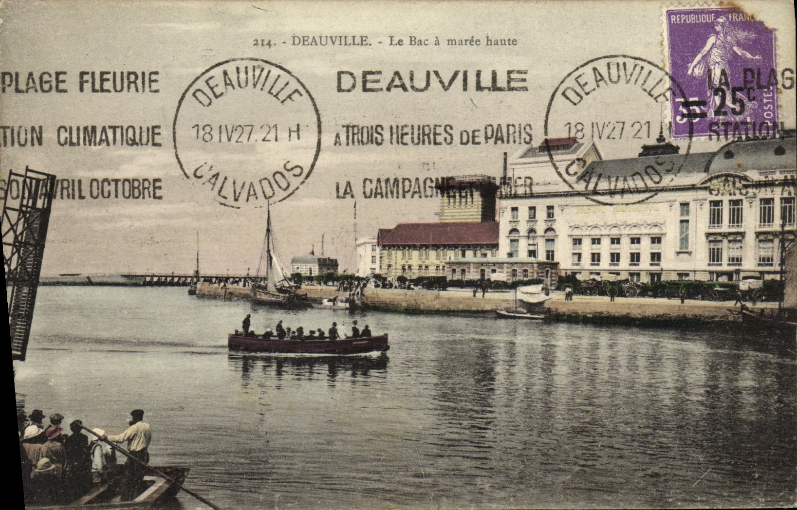 Deauville — Le Bac à marée haute — Éditeur anonyme, n° 214