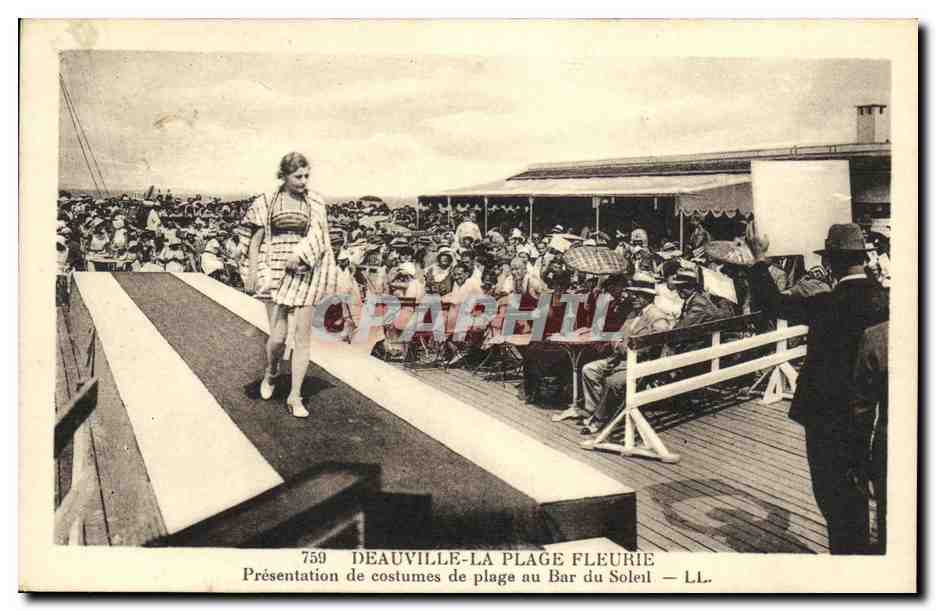 Deauville-La Plage Fleurie — Presentación de trajes de baño en el Bar del Soleil — LL. n°759