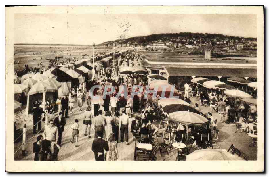 Antike Ansichtskarte Deauville Blühende Strände Das Bar du Soleil