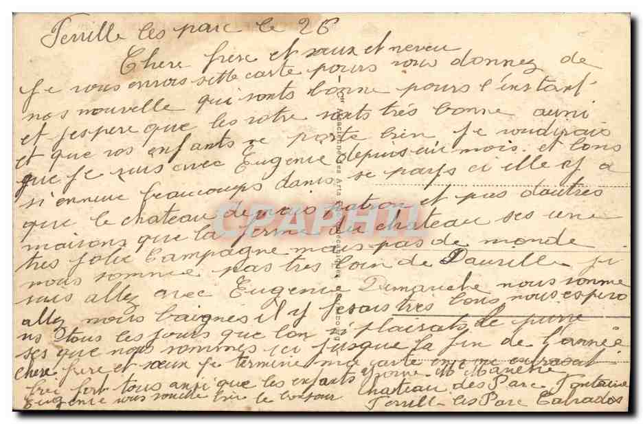 Deauville - Blütenstrand - Bar du Soleil — Verlag Antike Ansichtskarte 397 — Rückseite