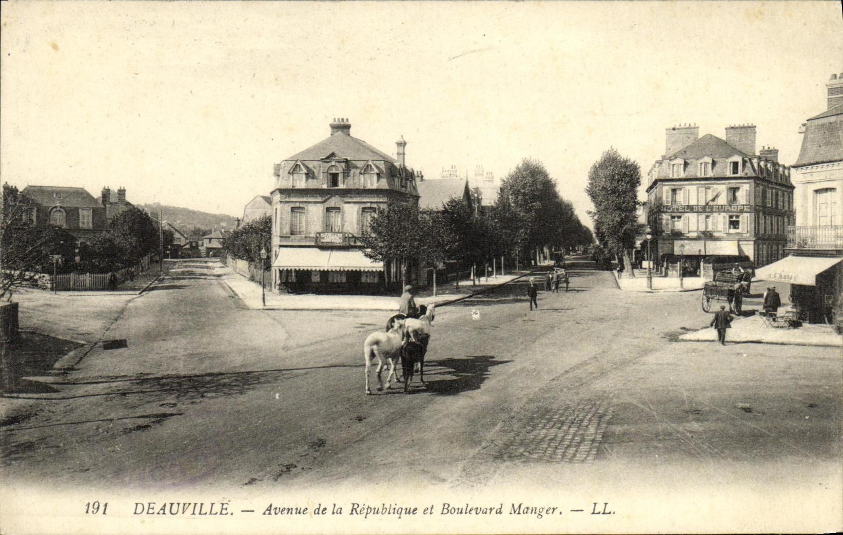 Deauville — Avenue de la République et Boulevard Manger — LL.