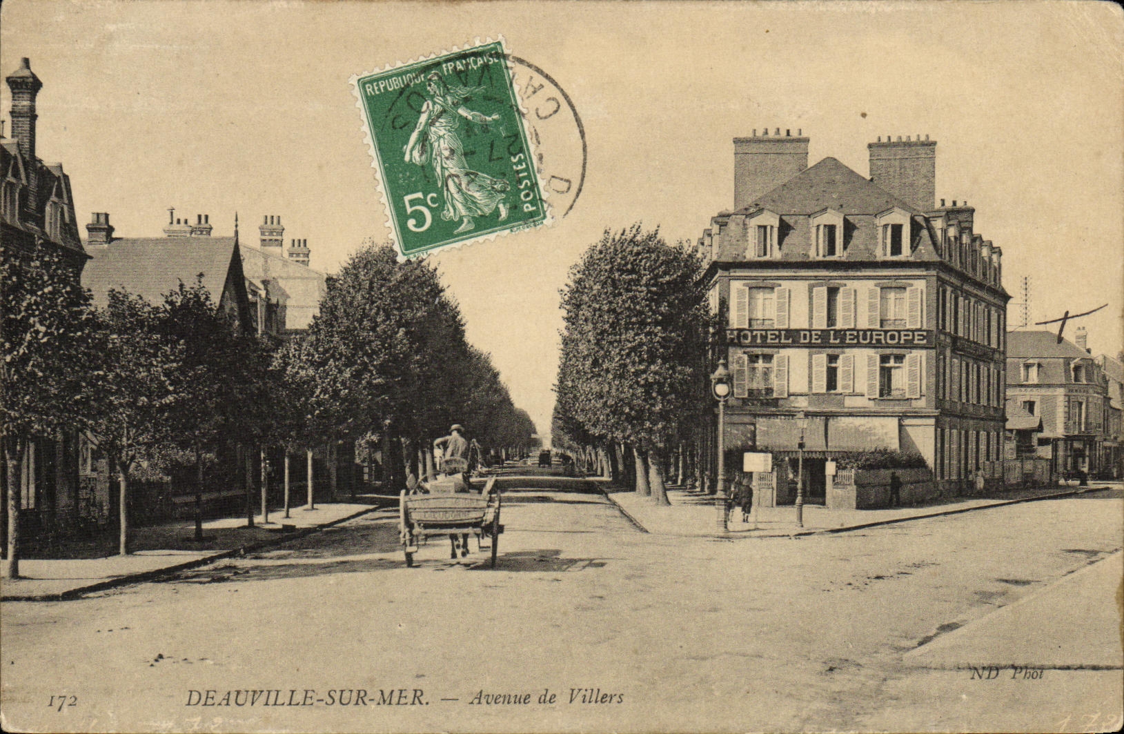Deauville-sur-Mer — Avenue de Villiers — Hôtel de l'Europe