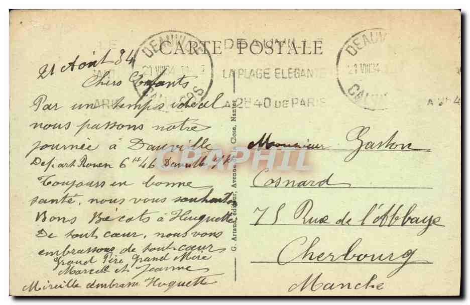 Deauville, 'La Plage Fleurie' — Les Bains — n°75 — Rückseite