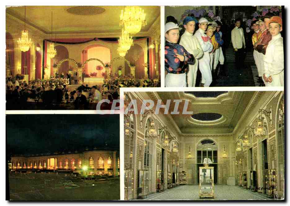 Deauville (Calvados) — El Casino (vista nocturna), La Galería Dorada, Los Embajadores, Las Galerías de las Carreras — Edición Saptemos