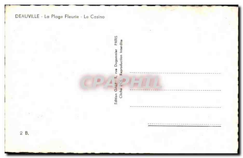 Deauville - La Plage Fleurie - Le Casino — Édition Dugommier, n° 2 B. — Reverso