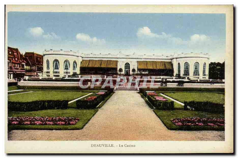Deauville - Das Casino — Ansicht des Gebäudes und des Gartens