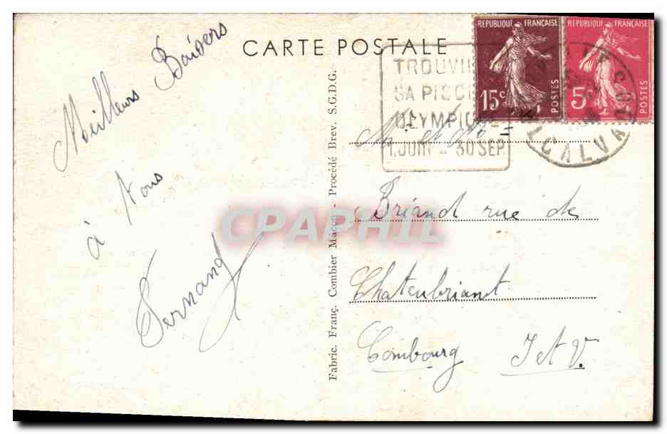 Deauville (Calvados) — Das Casino — Hersteller: Franç. Combier — Rückseite
