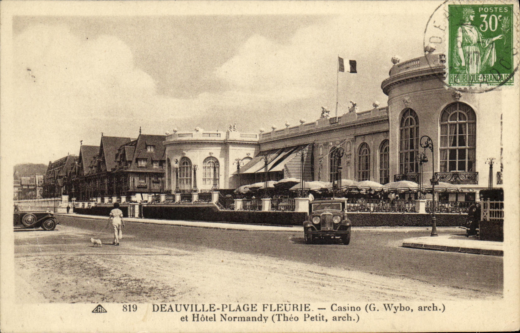 Deauville-Plage Fleurie — Casino (G. Wybo, arch.) et Hôtel Normandy (Théo Petit, arch.)