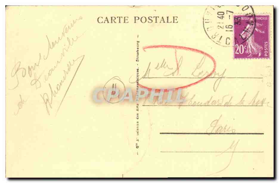Deauville - La Plage Fleurie. Le Casino et les Jardins — CPHAPHIL n°277 — Verso