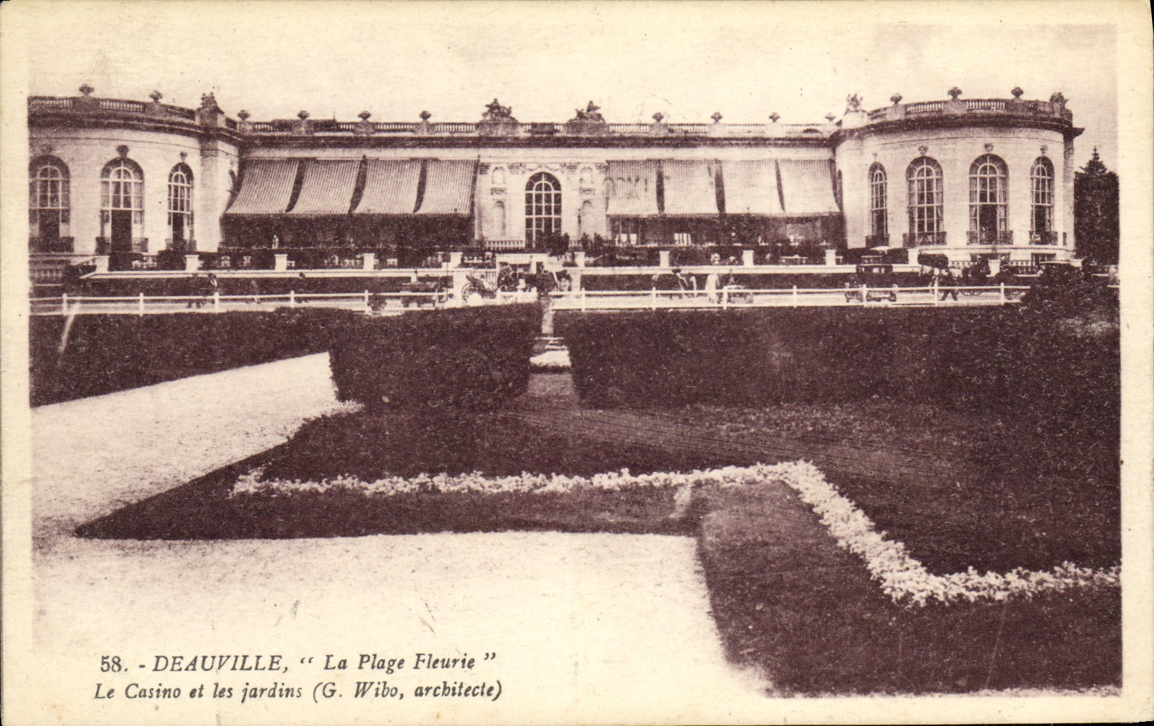Deauville - Le Casino et les jardins "La Plage Fleurie" - G. Wibo, architecte