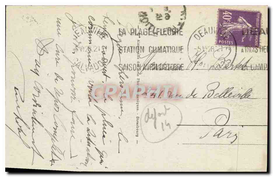Deauville - Le Casino vu des Jardins — éditeur La Plage Fleurie, n° 360 — Rückseite