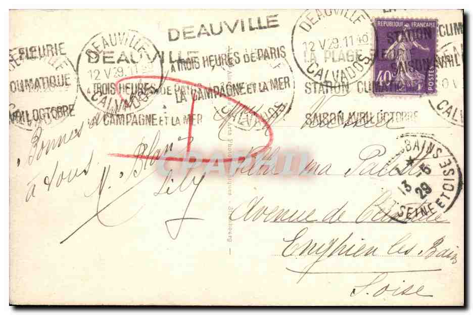 Deauville - Plage Fleurie - Le Casino et Normandy Hotel — Rückseite