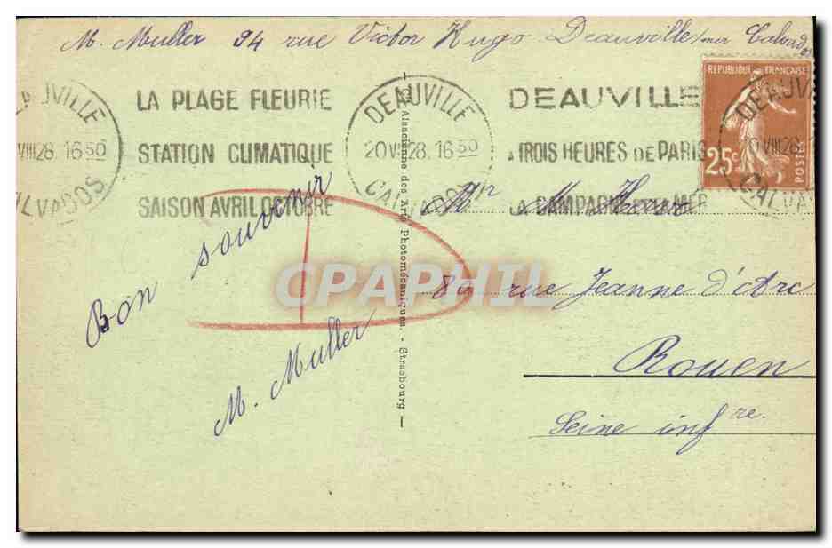 Deauville - La Plage Fleurie - Le Casino - Le grand Hall — Verso