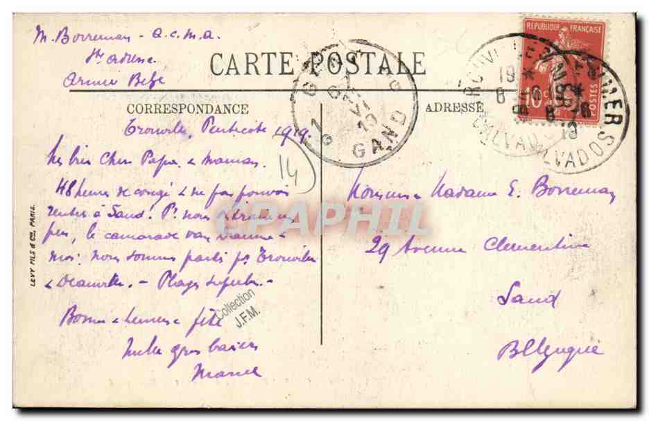 Deauville — Le Casino et le Boulevard — LL. — n°333 — Verso