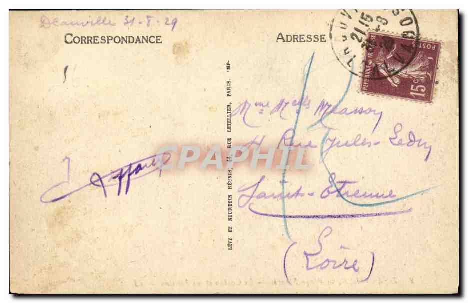 Deauville, la Plage Fleurie — Le Casino et les Jardins — LL — Verso