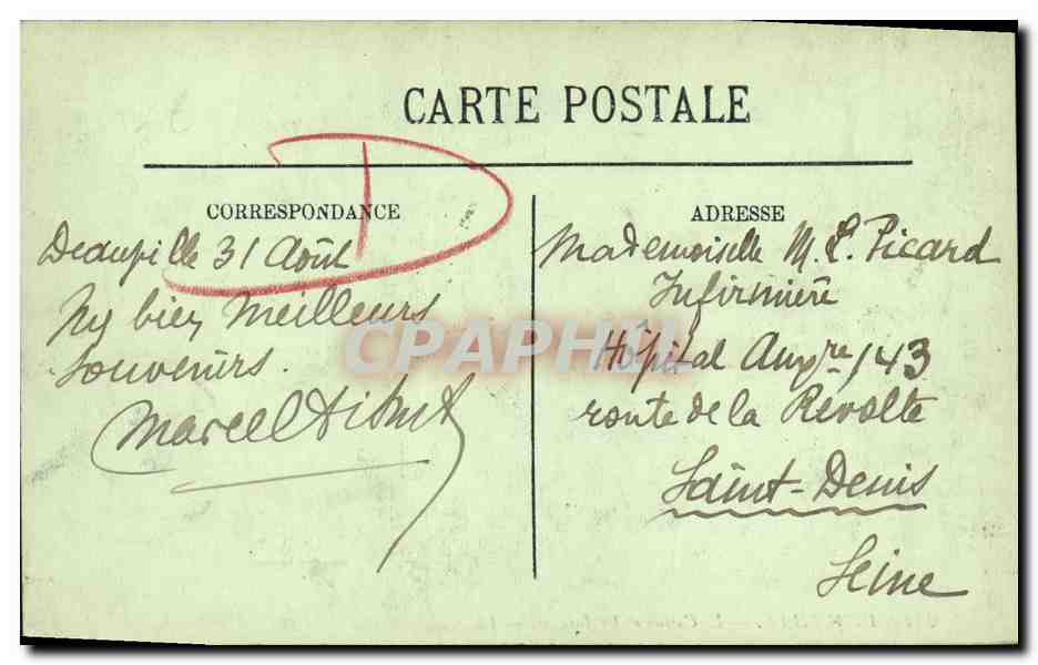 Deauville — Le Casino et les Jardins — LL. n° 282 — Verso