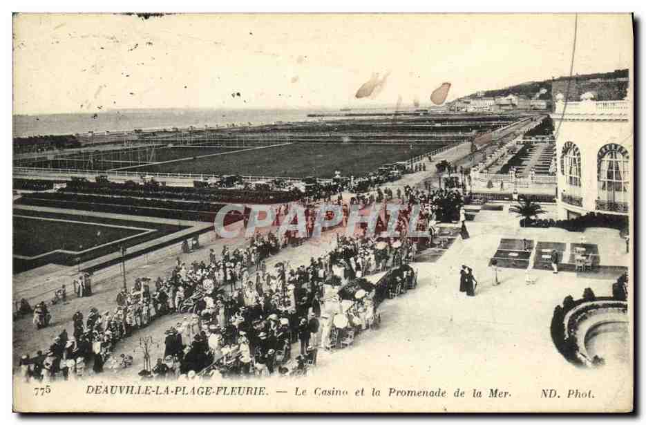 Deauville-La-Plage-Pleurie — Le Casino et la Promenade de la Mer — ND. Phot.