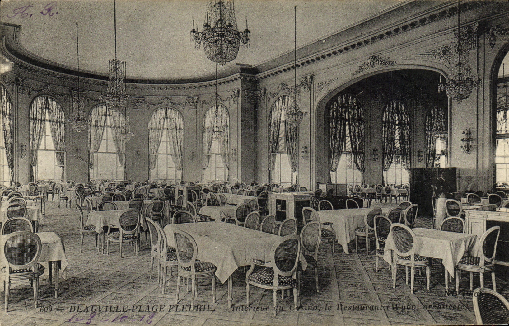 CPA Deauville La Plage Fleurie Interieur du casino Le restaurant
