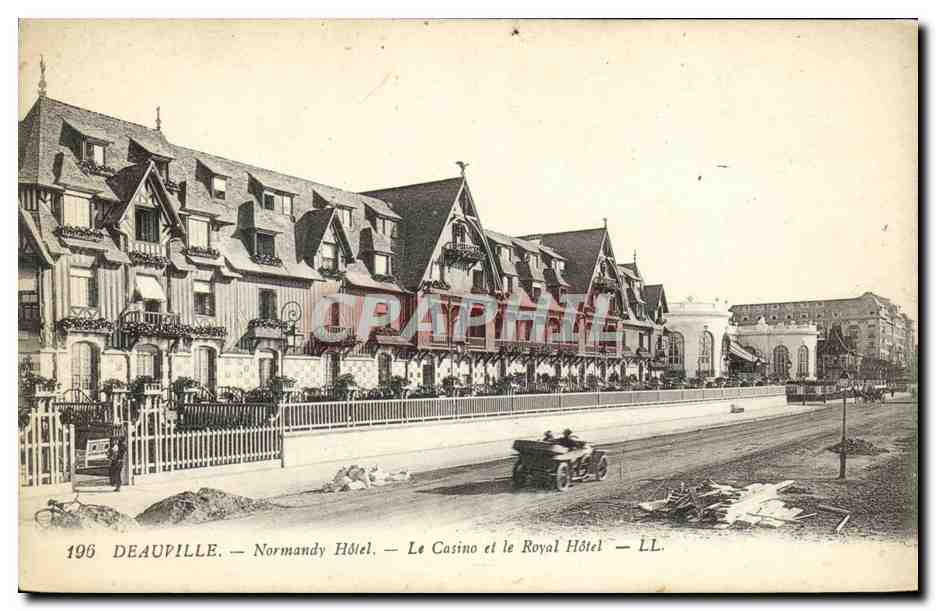 CPA Deauville La Plage Fleurie Le Casino Normandy Hotel