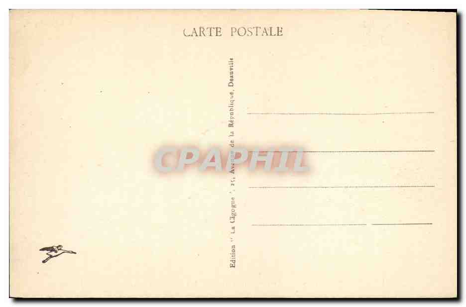CPA Deauville La Plage Fleurie Place et Hotel Morny — Verso