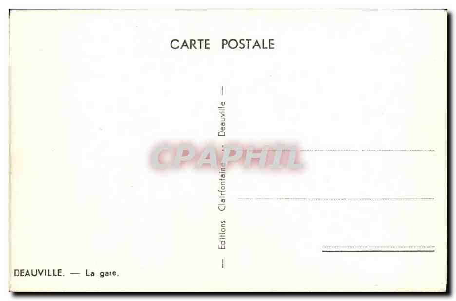 Deauville — La gare — Éditions Clarifontaine — Rückseite