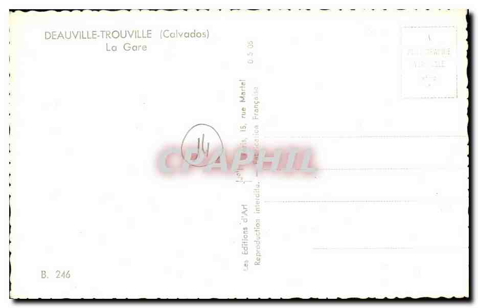 Deauville-Trouville — La Gare — Les Editions d'Art — Achterkant
