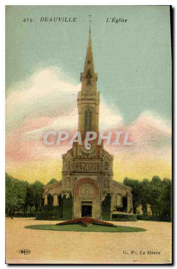 CPA Deauville L Eglise 