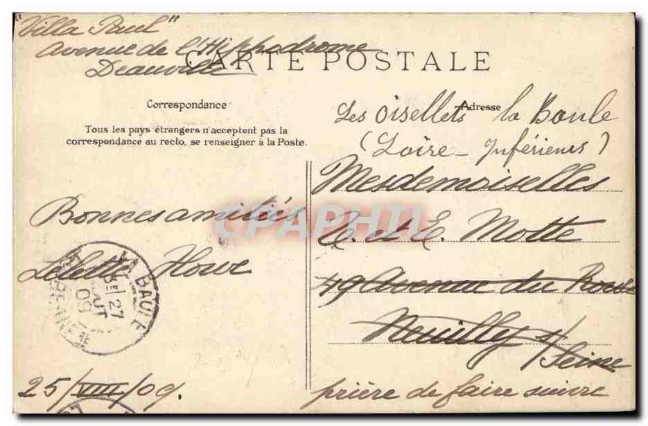 Deauville — Salle des Fêtes — Éditeur anonyme, n°49 — Verso