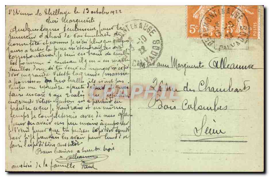 Environ de TROUVILLE-sur-MER - La Crypte du Prieuré de St-Arnoult (Calvados), XIe siècle — Fillion, édit., Lisieux — Rückseite
