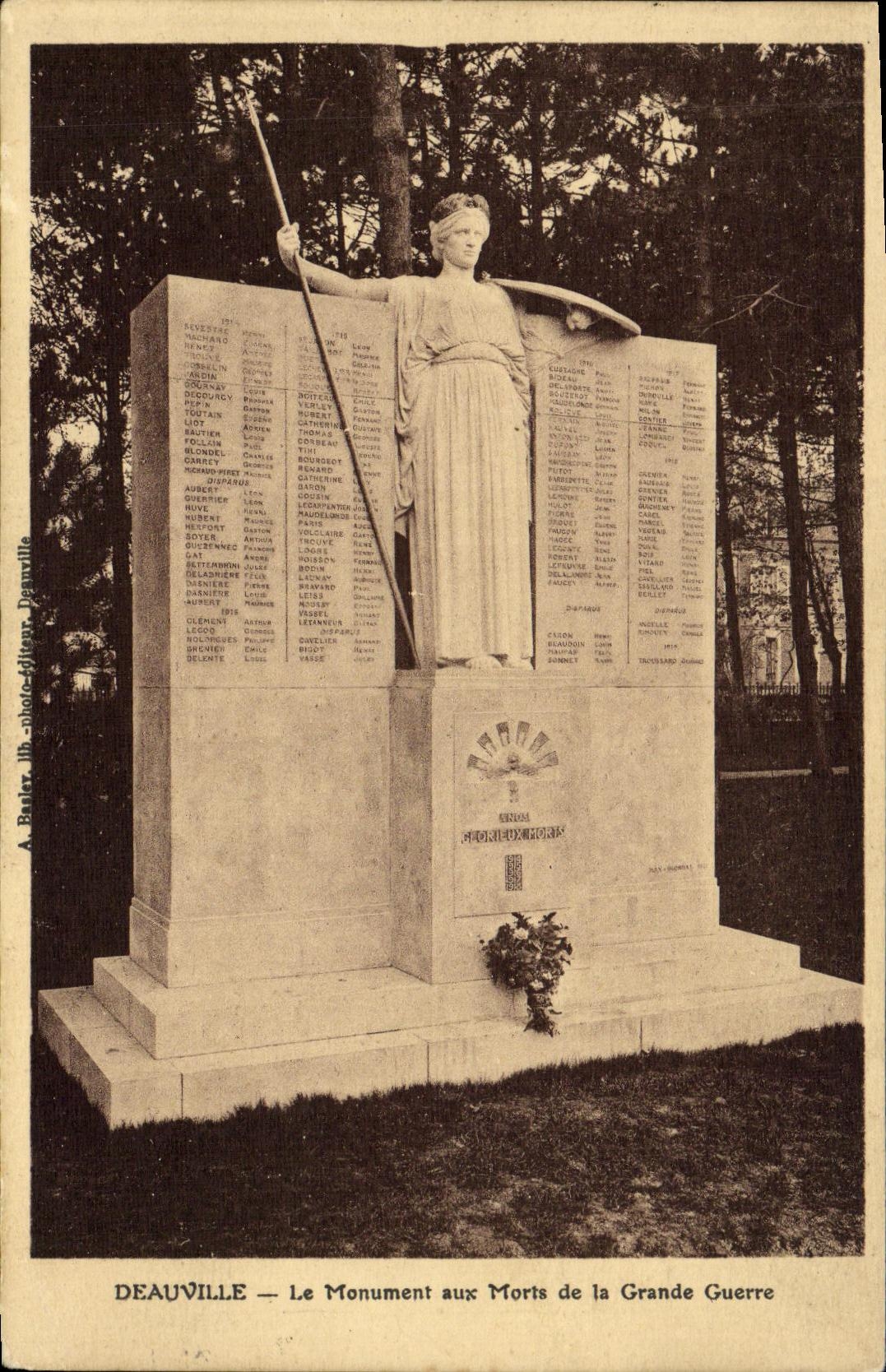 Deauville — Le Monument aux Morts de la Grande Guerre — A. Basky, lith. Dauphine