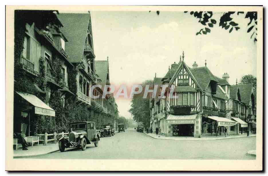 Vue de la rue principale à Deauville — éditeur Raphael Tuck & Fils