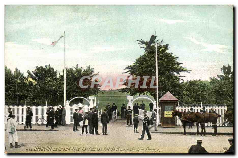 Deauville - Le Grand Prix. Les Courses. Entrée Principale de la Pélouse.