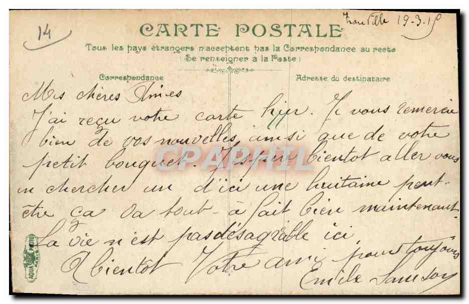 Deauville. Le Grand Prix. Les Courses. Entrée Principale de la Pélouse — Éditeur L. 445 — Verso
