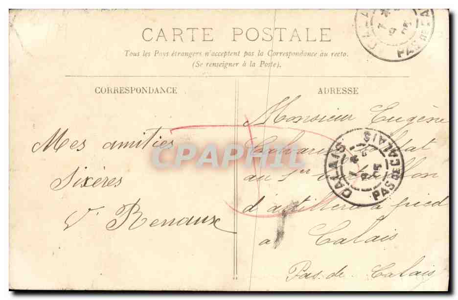 CPA Deauville Le Champ de Courses Hippisme Chevaux — Verso