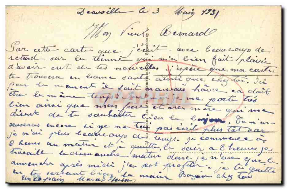 Deauville - Plage Fleurie - Champ de Courses - Les Tribunes — Verso