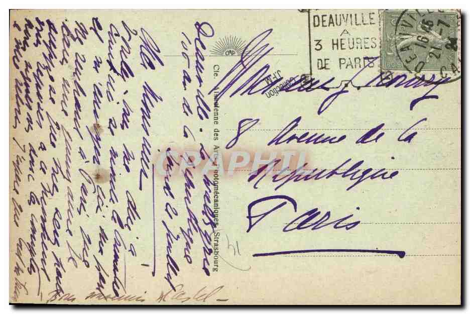 CPA Deauville La Plage Fleurie Champ de Courses Le pesage Hippisme Chevaux — Verso