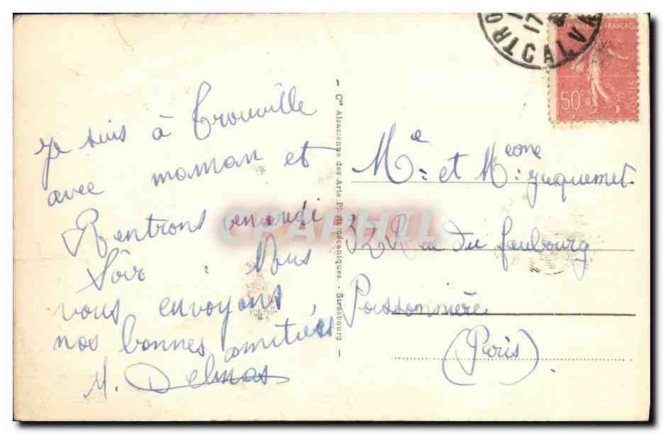 Deauville - Blütensträndchen - Normandy Hotel und Boulevard Cornuché — Rückseite