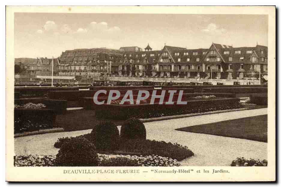 Deauville-Place-Fleurie — "Normandy-Hôtel" and the Gardens.