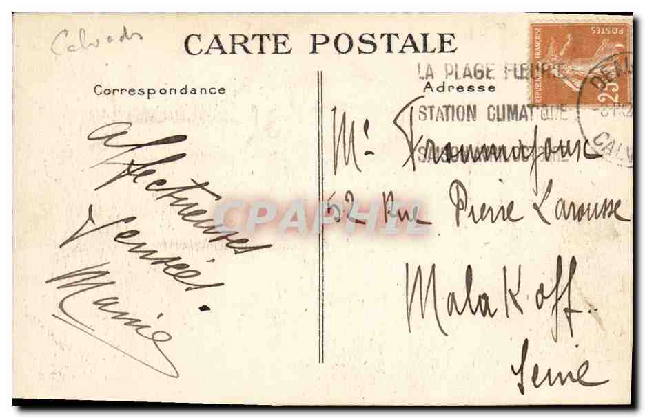 Deauville — La Plage Fleurie - Normandy-Hotel et Casino — G. F. Le Havre — Verso