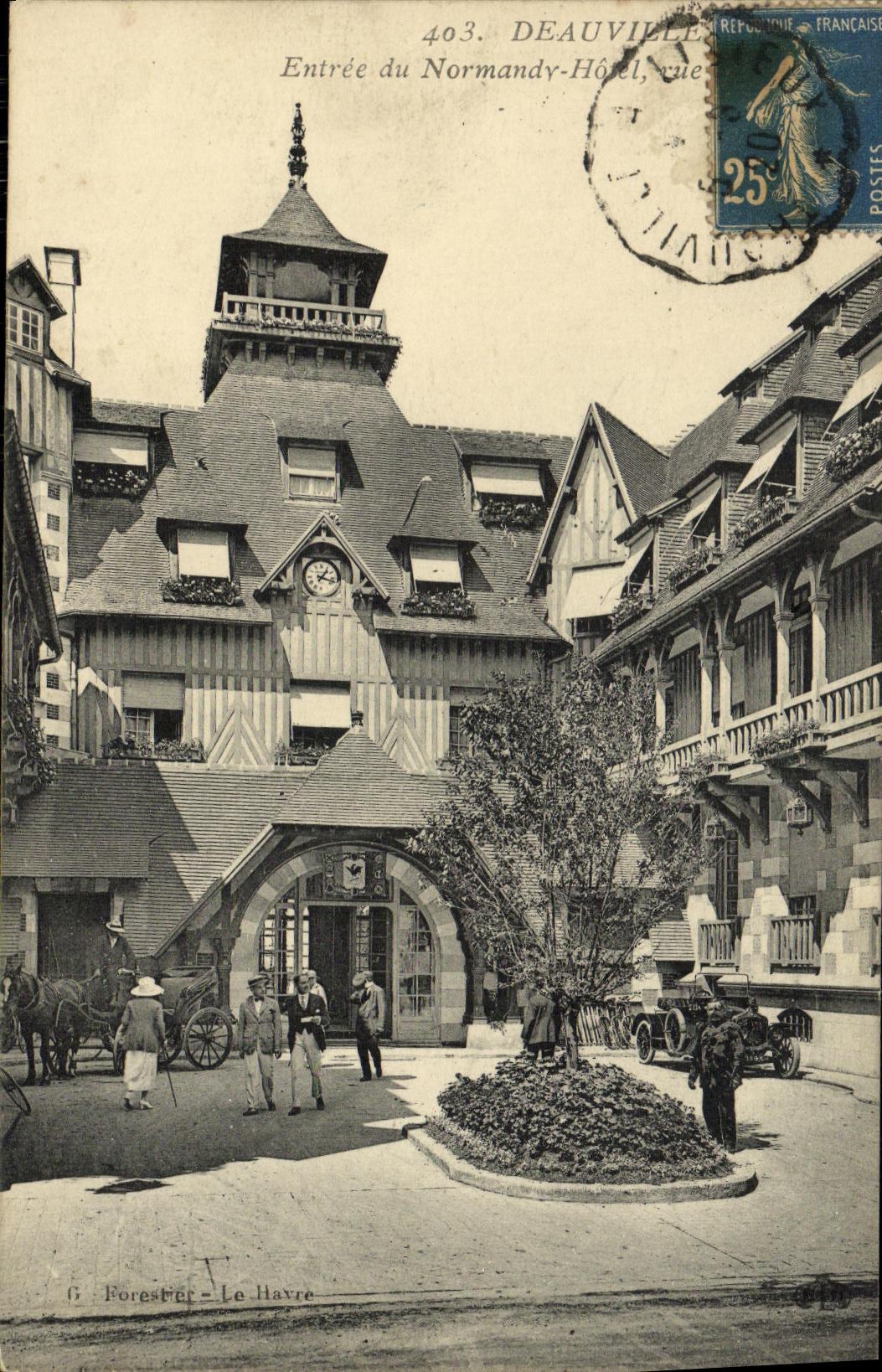Eingang zum Normandy-Hotel — Deauville — G. Forestier, Le Havre