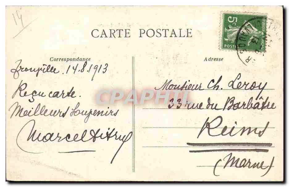 Deauville-sur-Mer — Normandy-Hôtel et les Jardins — Édition Delâtre — Verso