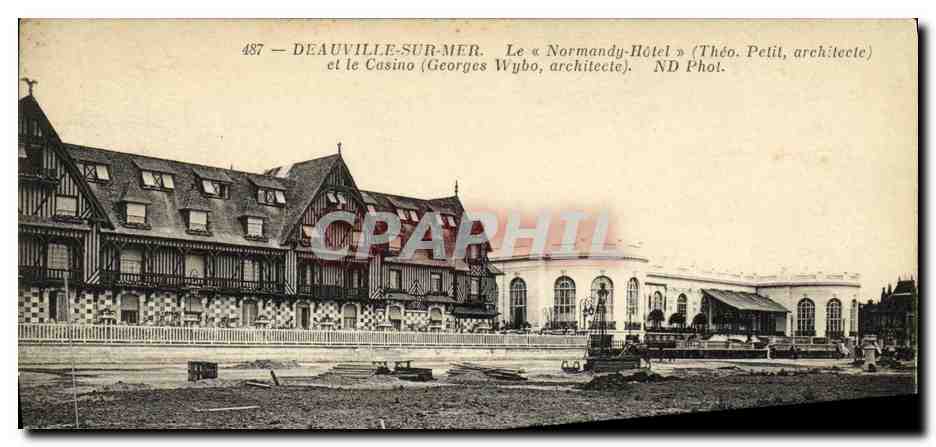 Deauville-sur-Mer — Das « Normandy-Hôtel » (Theo. Petit, Architekt) und das Casino (Georges Wybo, Architekt) — ND Phot.