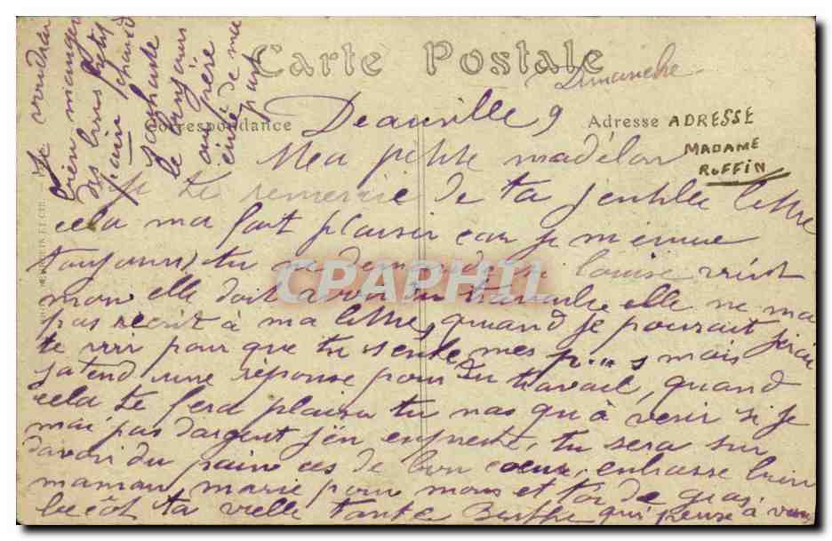 CPA Deauville La Plage Fleurie Normandy Hotel Porche d entree — Verso