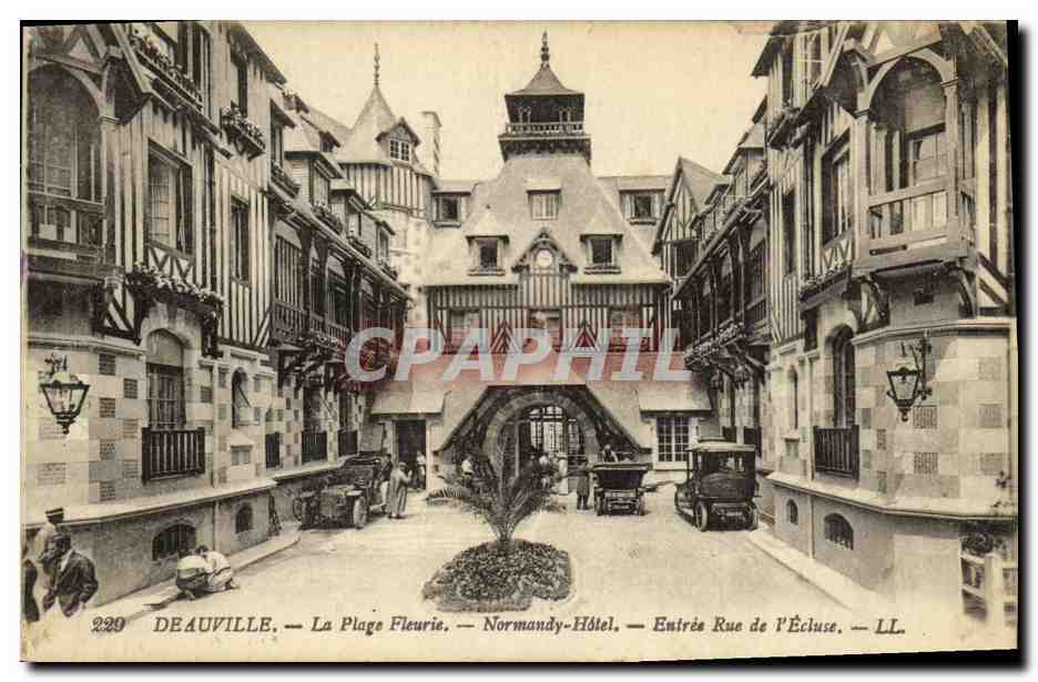 CPA Deauville la Plage Fleurie Normandy Hotel Entree Rue de l Ecluse