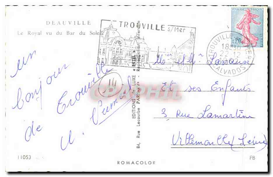 Le Royal vu du Bar du Soleil — Deauville — Éditions de Lecourbe Partenaires — Reverso